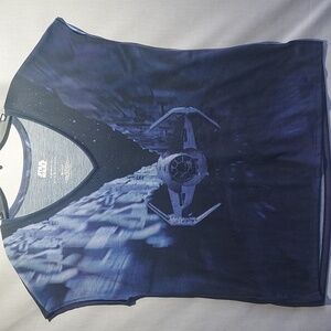 Rock & Republic Star Wars Deathe Star Trench sleeveless women's shirt size large